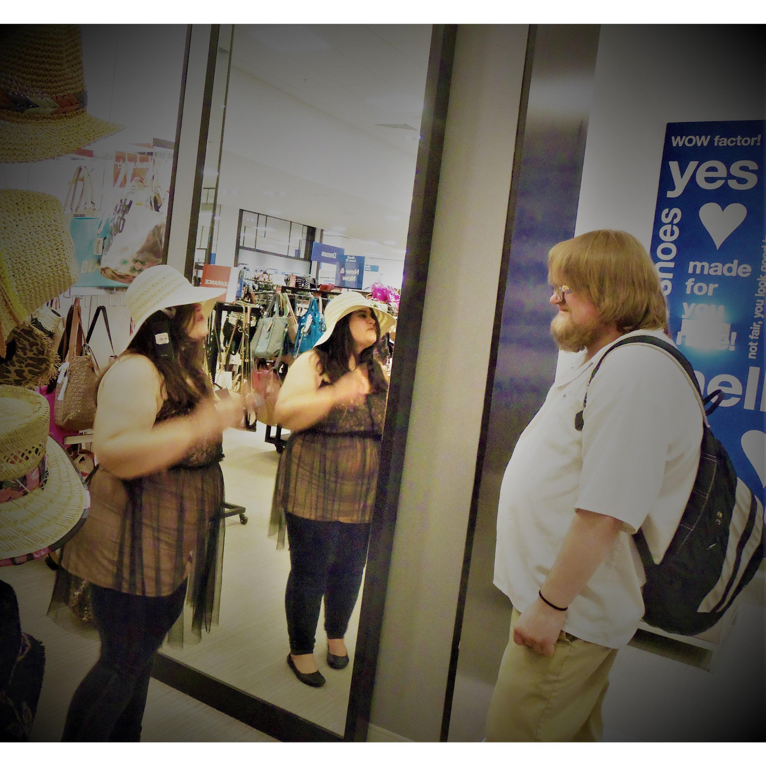 walking around the local mall in utah having fun