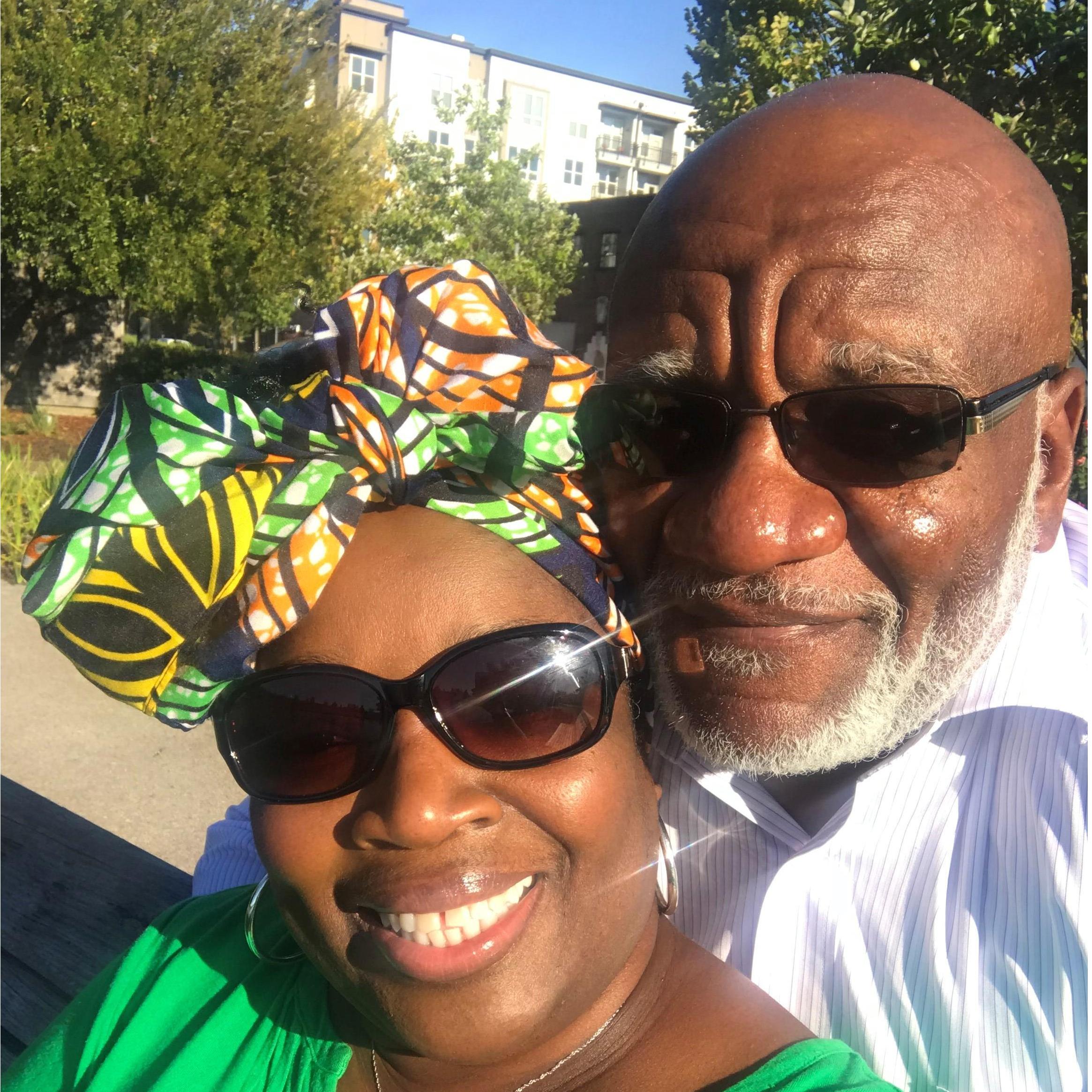 Enjoying Railroad Park.