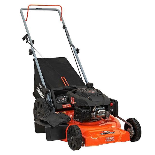 YARDMAX 21 in. 170cc 3-in-1 Gas Walk Behind Push Lawn Mower with High Rear Wheels