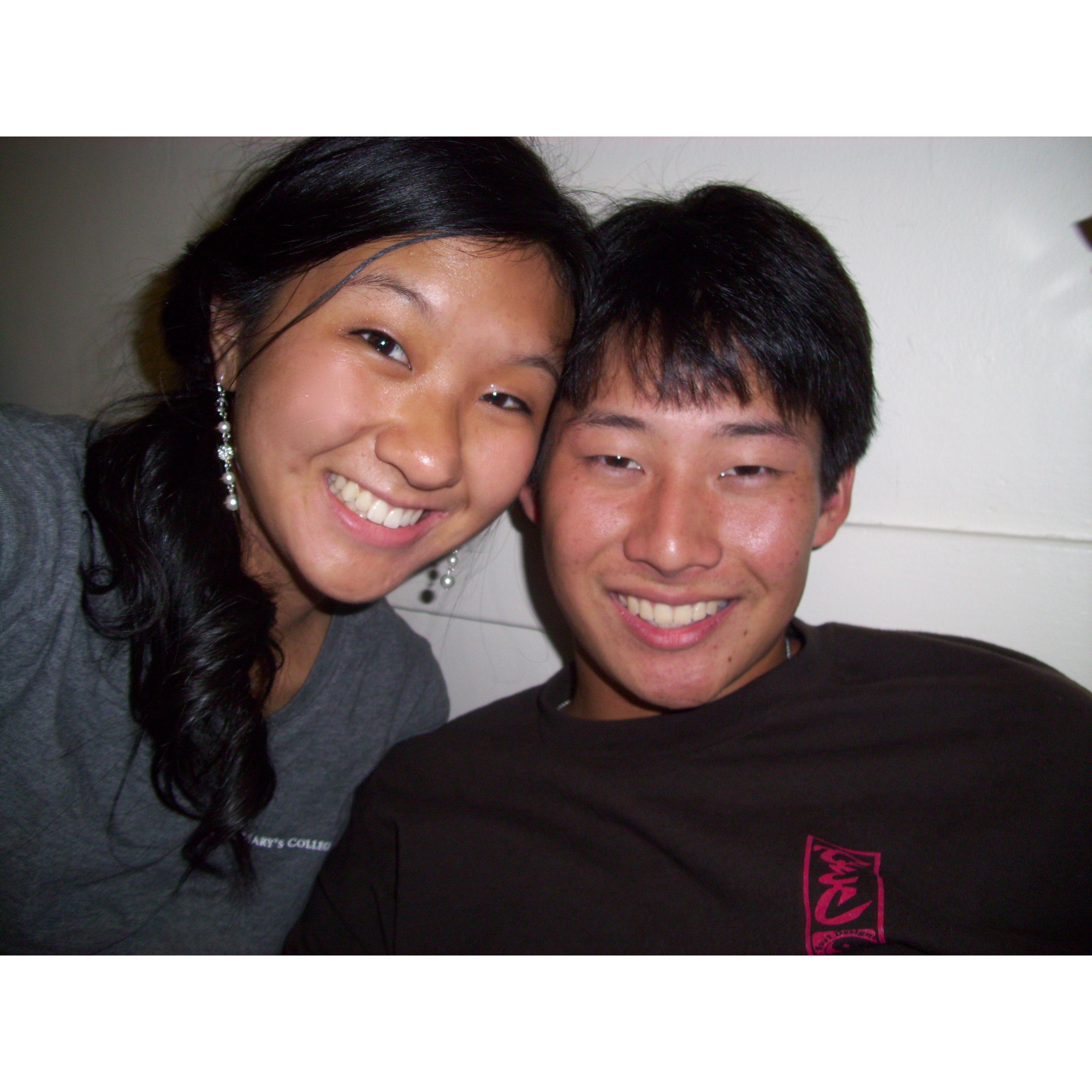 August 2009. Freshman week was crazy! Our first pic together!