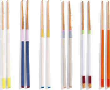 Set of 6 Pairs Colorblock Chopsticks