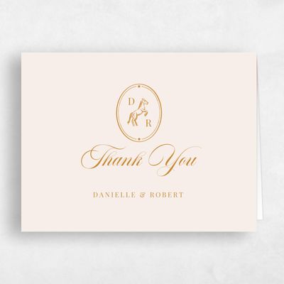 Linen, Orange Wedding Thank You - Jerome Landscape
