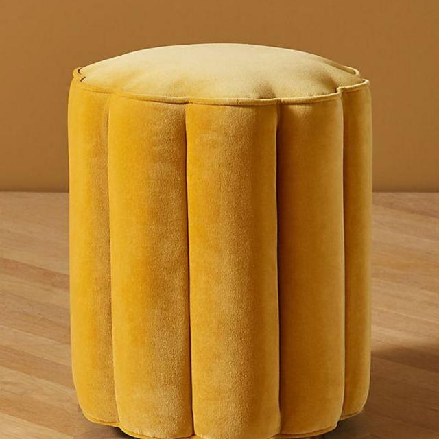Soho Home x Anthropologie Adriana Pouf in Gold