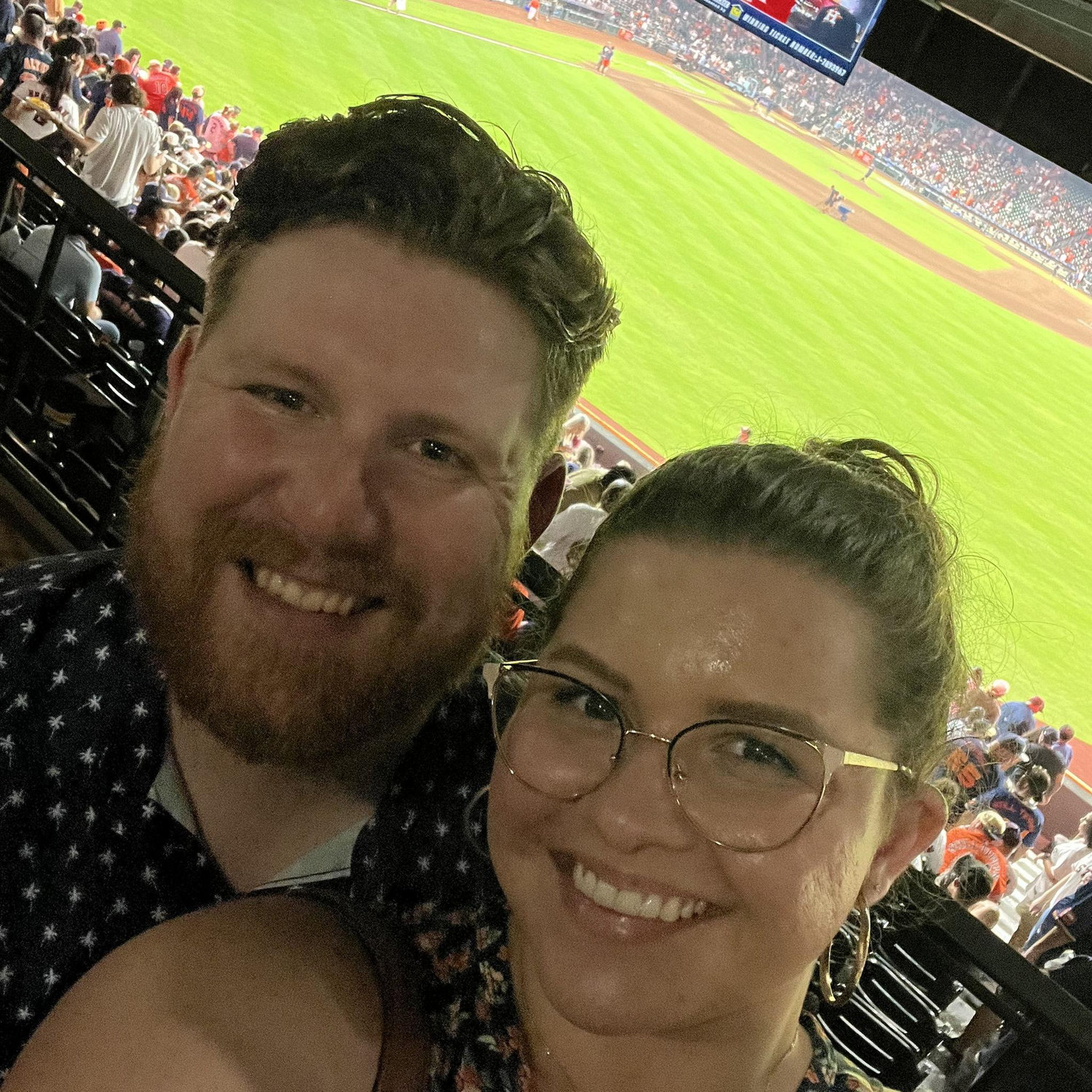 Our first baseball game together, the Houston Astros!
