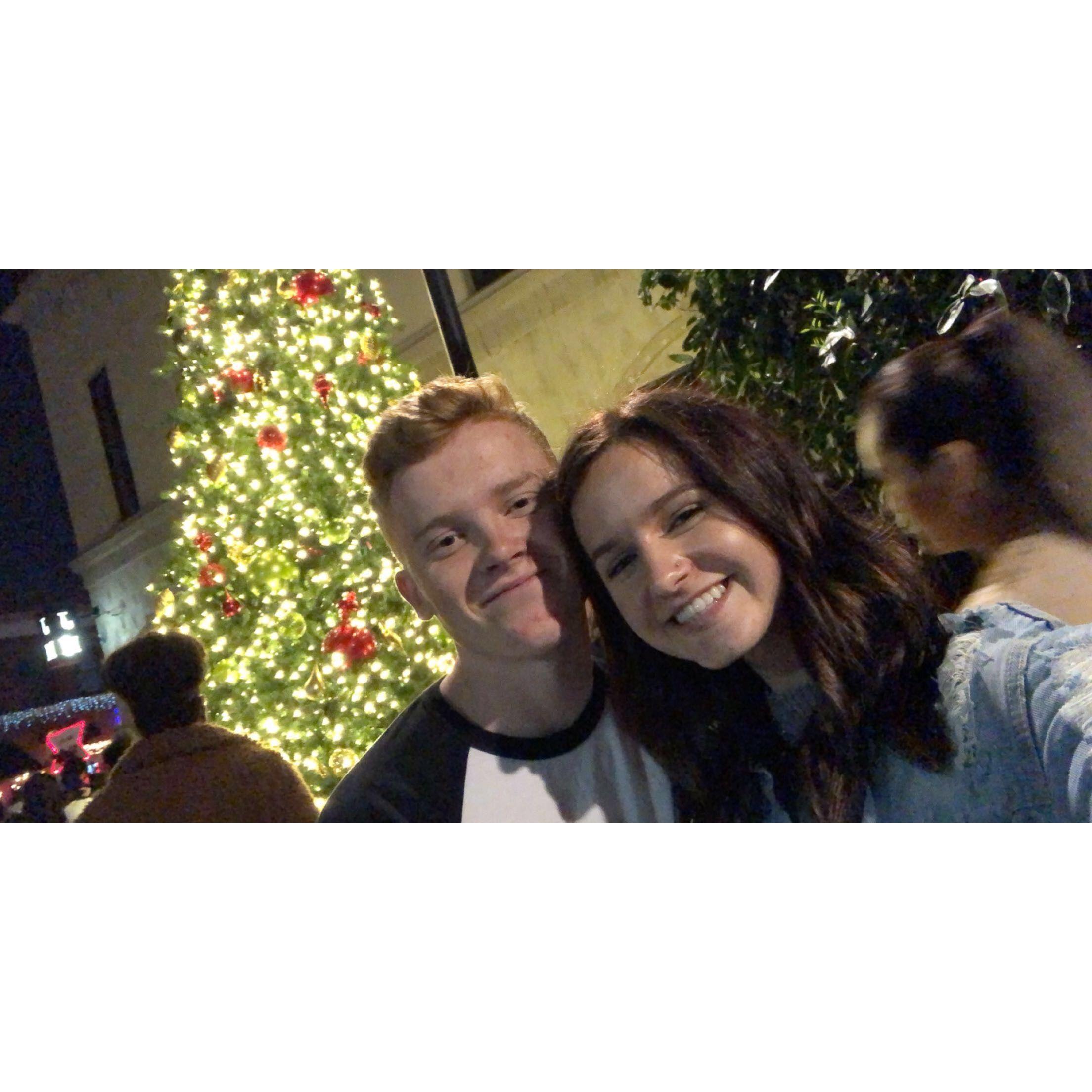 At the Festival of Lights Mission Inn in high school