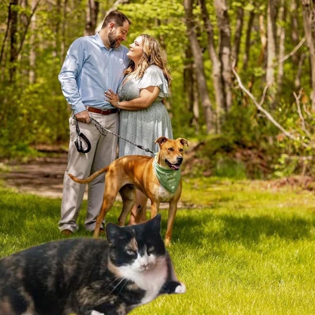 Penelope couldn’t make our engagement photo shoot - so here she is added in! Haha!