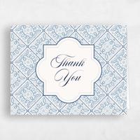 Blue Wedding Thank You - Como Landscape