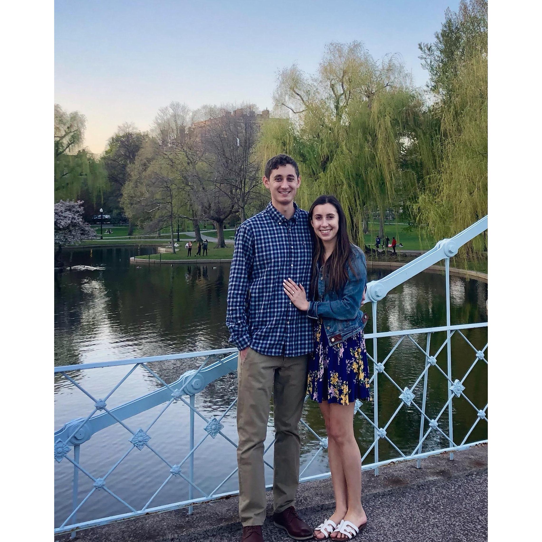 Shortly after Ryan proposed in the Boston Public Garden - 2021