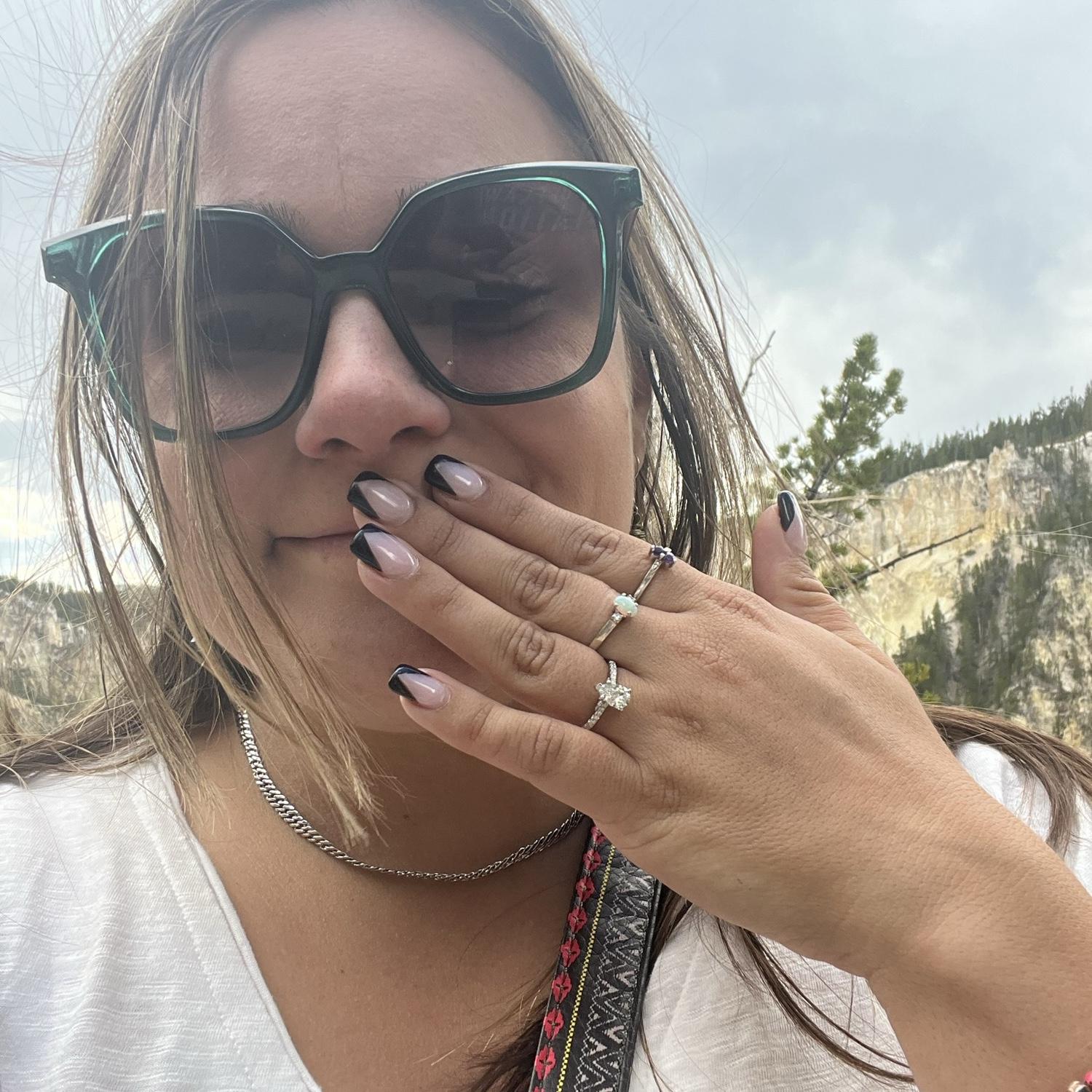 Of course we had to document the ring right away! 

ENGAGED AF!