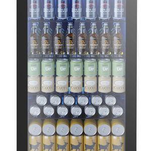 Electactic Mini Fridge 130 Can Beverage Refrigerator Cooler, 3.2 Cu.Ft Drink Fridge for Soda Wine Beer, Adjustable Temperature Control for Home Office, Black