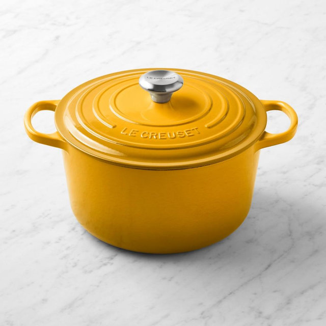 Le Creuset Enameled Cast Iron Signature Deep Round Oven, 6 1/2-Qt., Nectar
