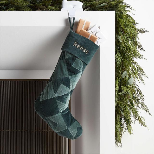 Velvet Heritage Green Christmas Stocking
