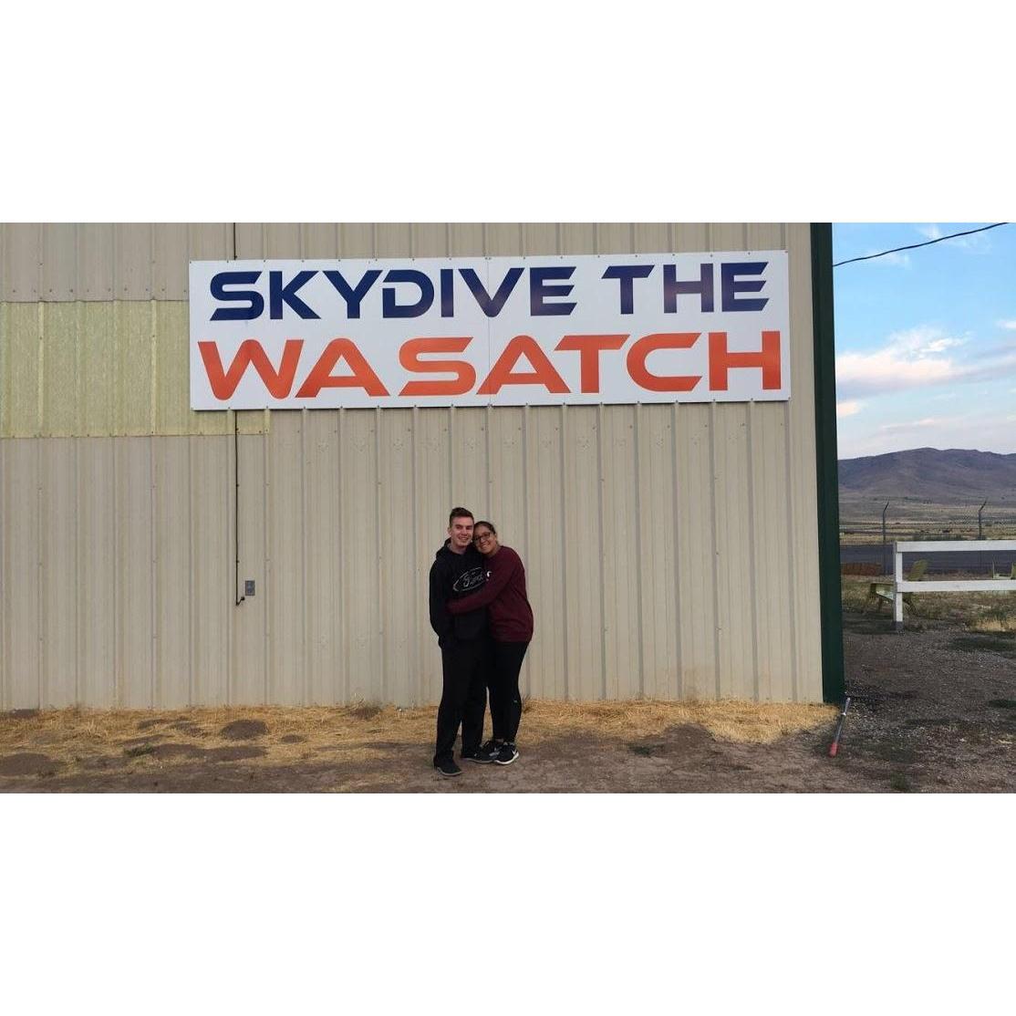 Right before we went skydiving!