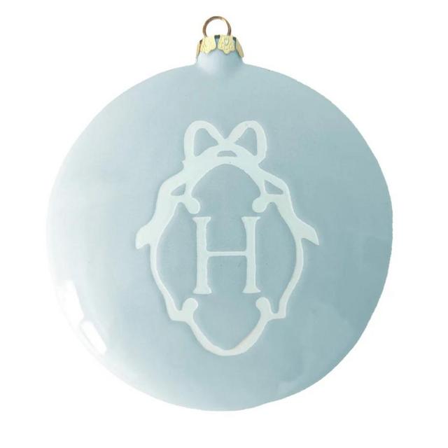 Large Ornament with Bow Monogram - B