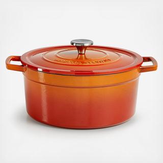 Martha Stewart Collection - 6 qt. Enameled Cast Iron Round Dutch Oven