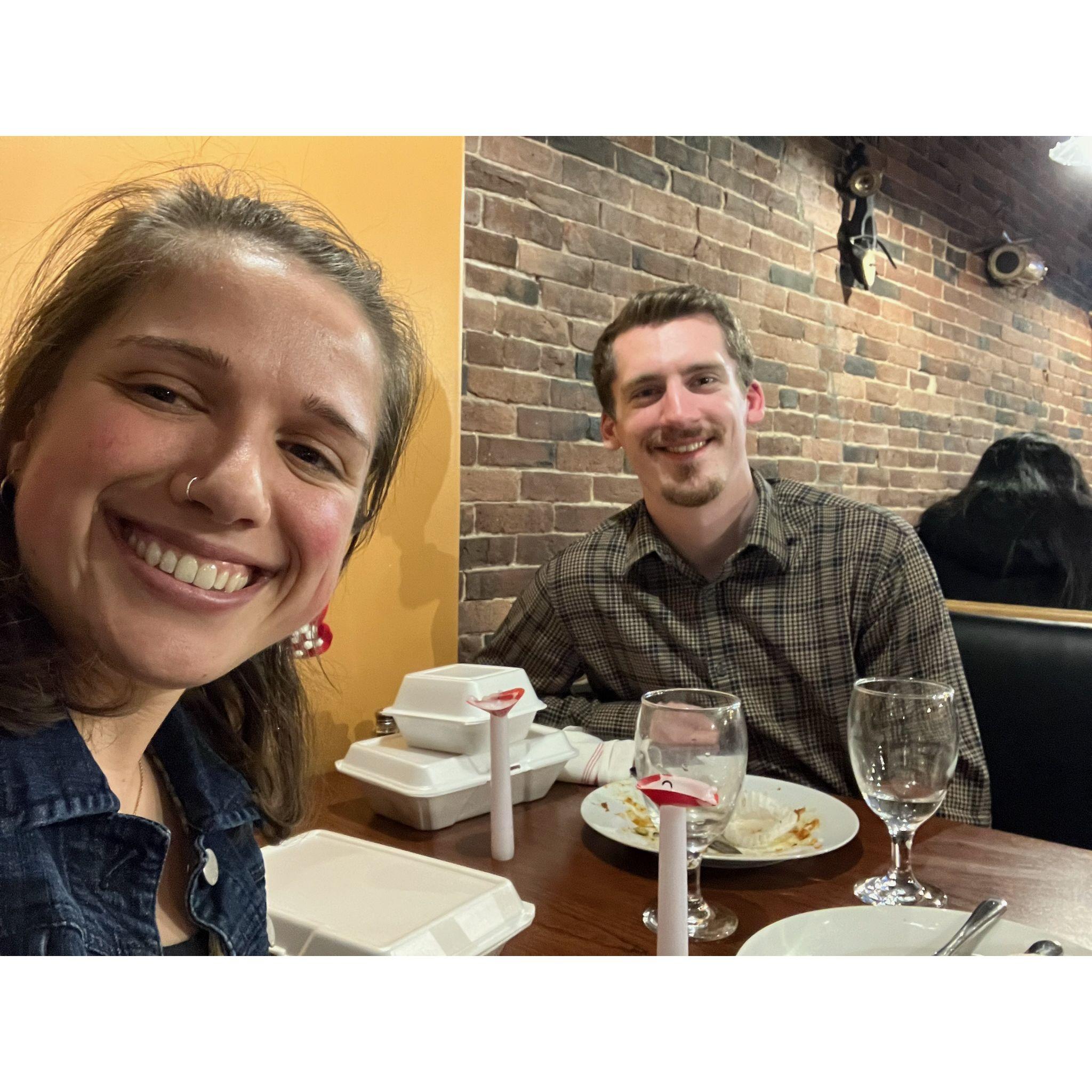 The night we officially started dating.