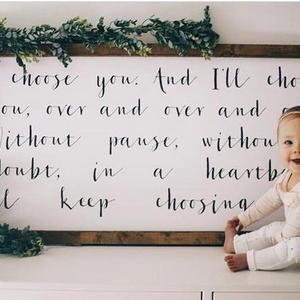 Wood Framed Signboard - I Choose You - XL