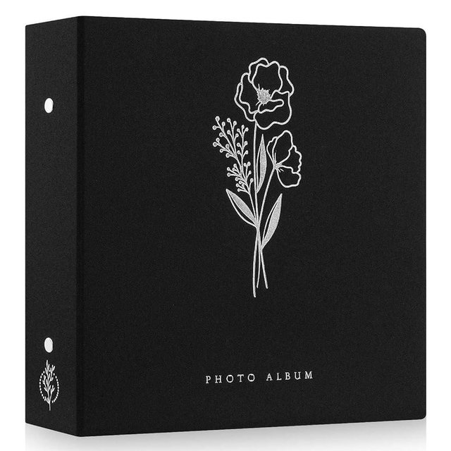 Lanpn Photo Album 4x6 600 Pockets Photos, Linen Cover Large Picture Albums Holds 600 Horizontal and Vertical Photos Black