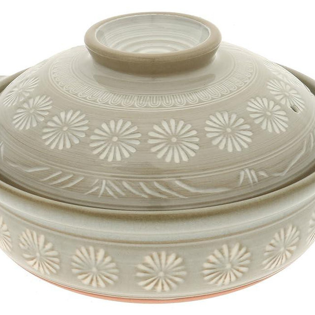 Kotobuki Donabe Japanese Hot Pot, Large, Gray