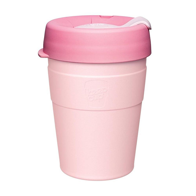 KeepCup Thermal - Vacuum Insulated Stainless Steel, Reusable Coffee Cup with Splashproof Sipper Lid, M 12oz/340ml - Rose Pink