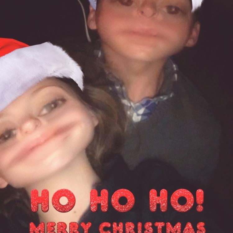 Our first picture together for our first Christmas. We’d only been dating for a little over a month