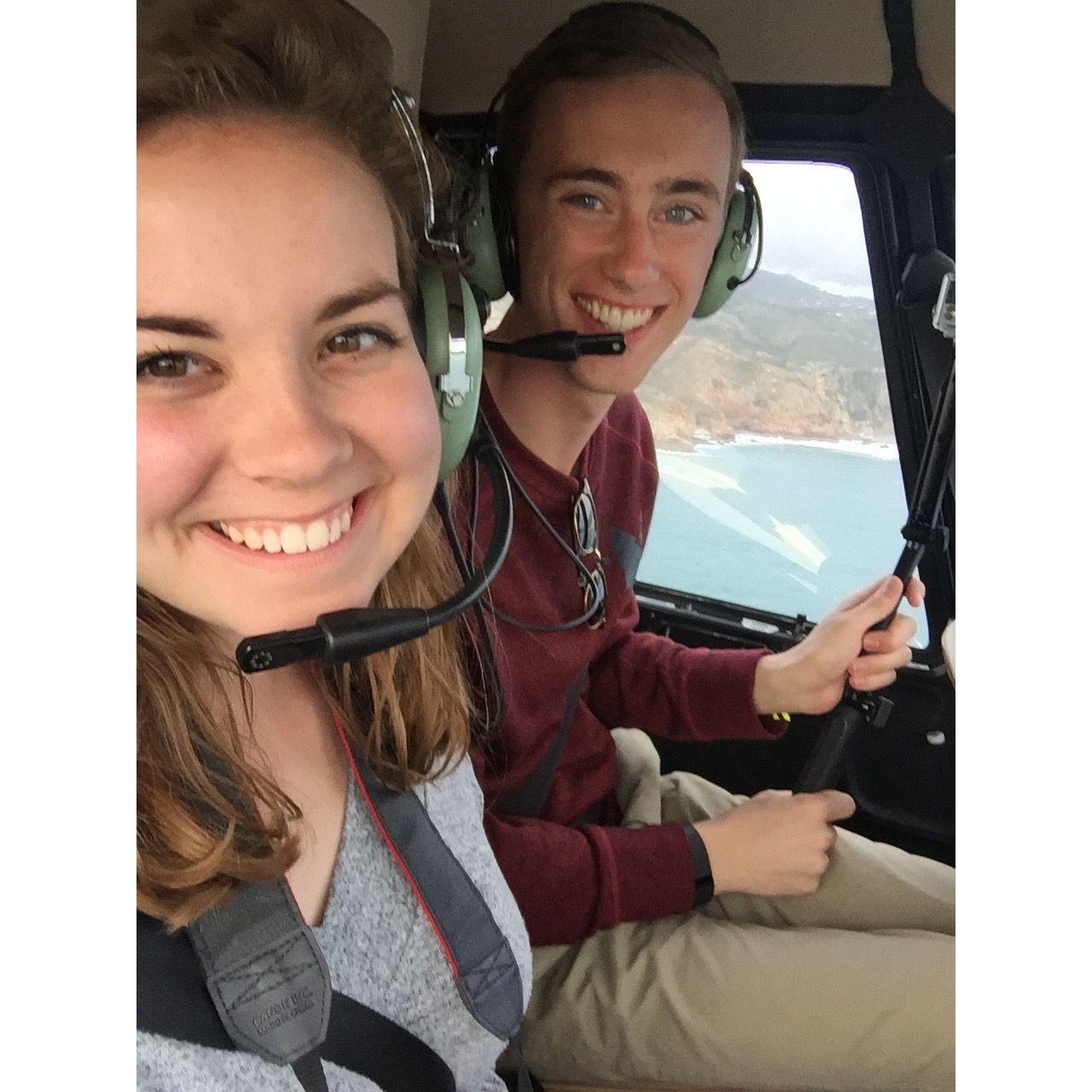 Helicopter tour in Lisbon, Portugal when Blake came to visit Annie while abroad (studying in Sevilla, Spain) - 2016