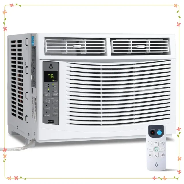 6000BTU Window Air Conditioner Units - Up to 250 Sq.Ft. 115V Air Conditioner Window Unit With Remote