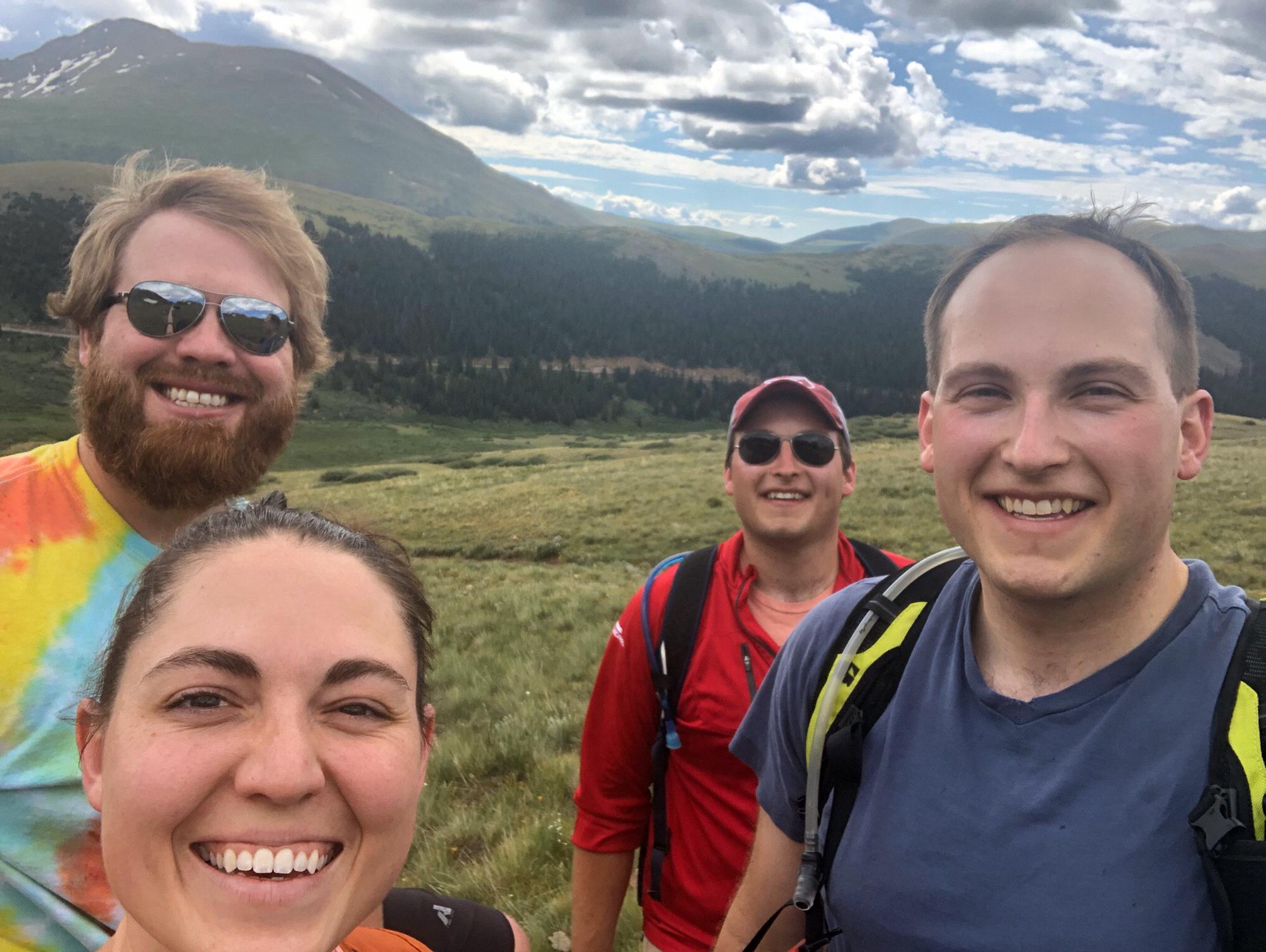 Hiking the first weekend Leslie met Levi Russell.