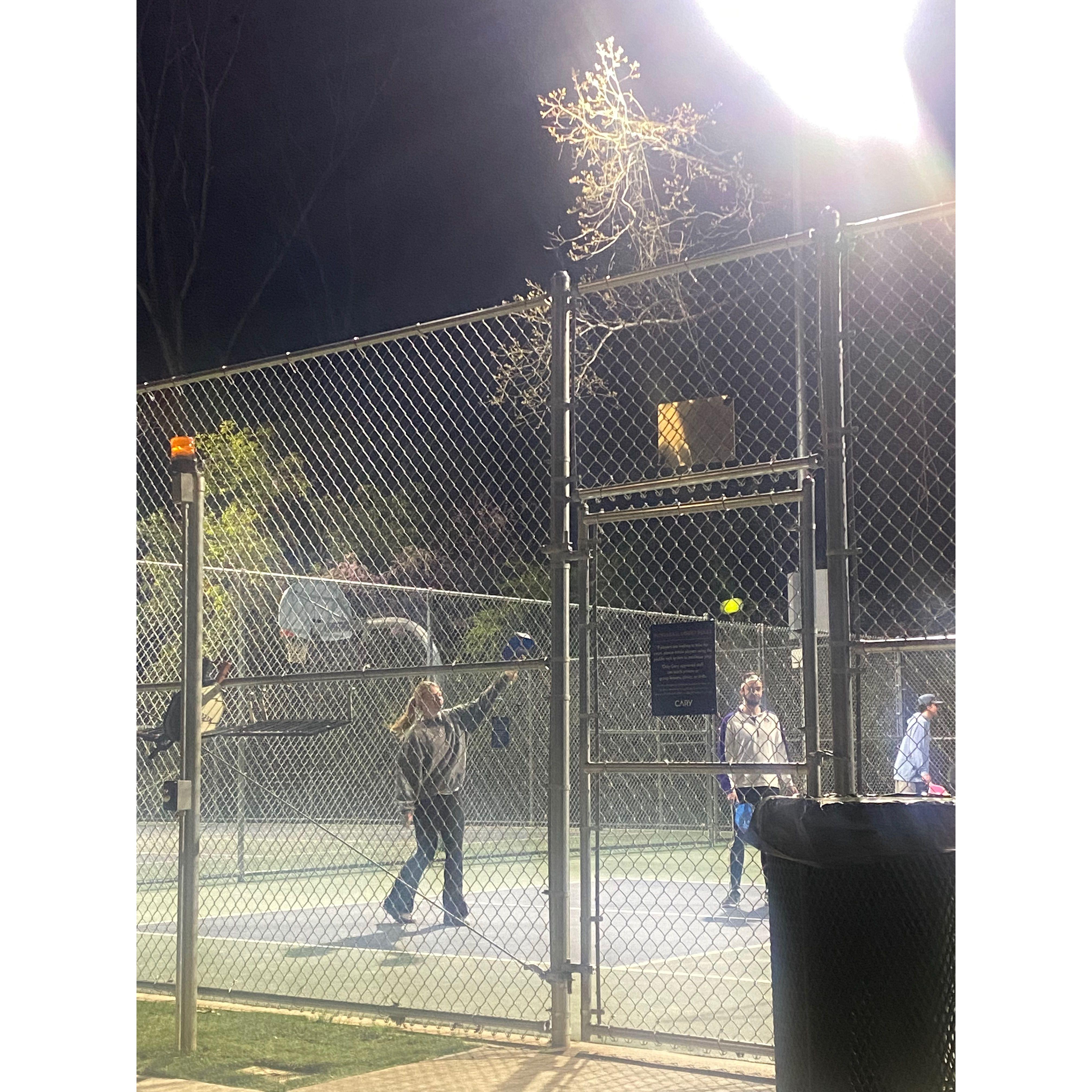 First time as a couple on the pickleball courts