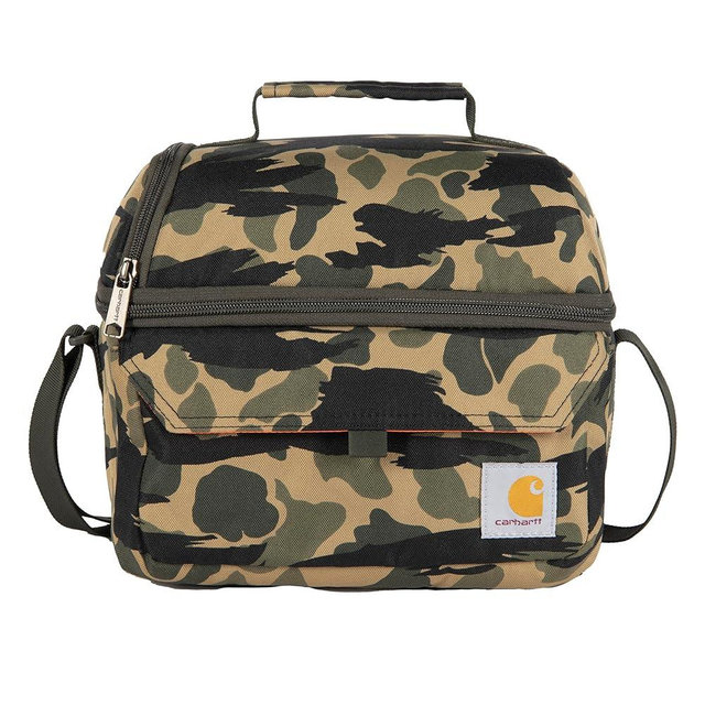 Carhartt 12 Can Two Compartment Lunch Box | Durable, Fully-Insulated Lunch Bag for Women & Men, Duck Blind Case, Large Lunchbox (Blind Duck Camo)