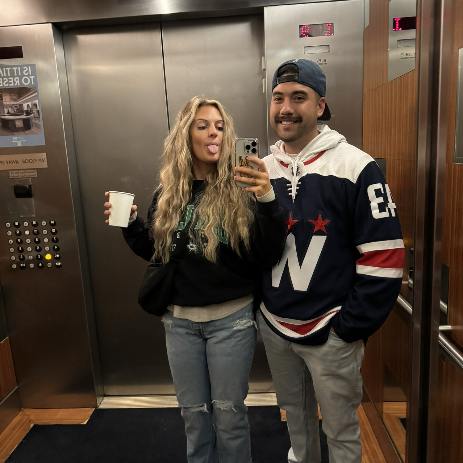 William took Sarah to a Dallas Stars game!
