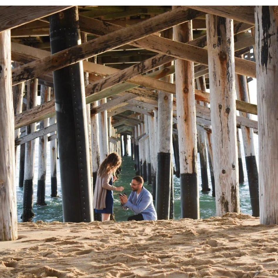The moment he got down on one knee.