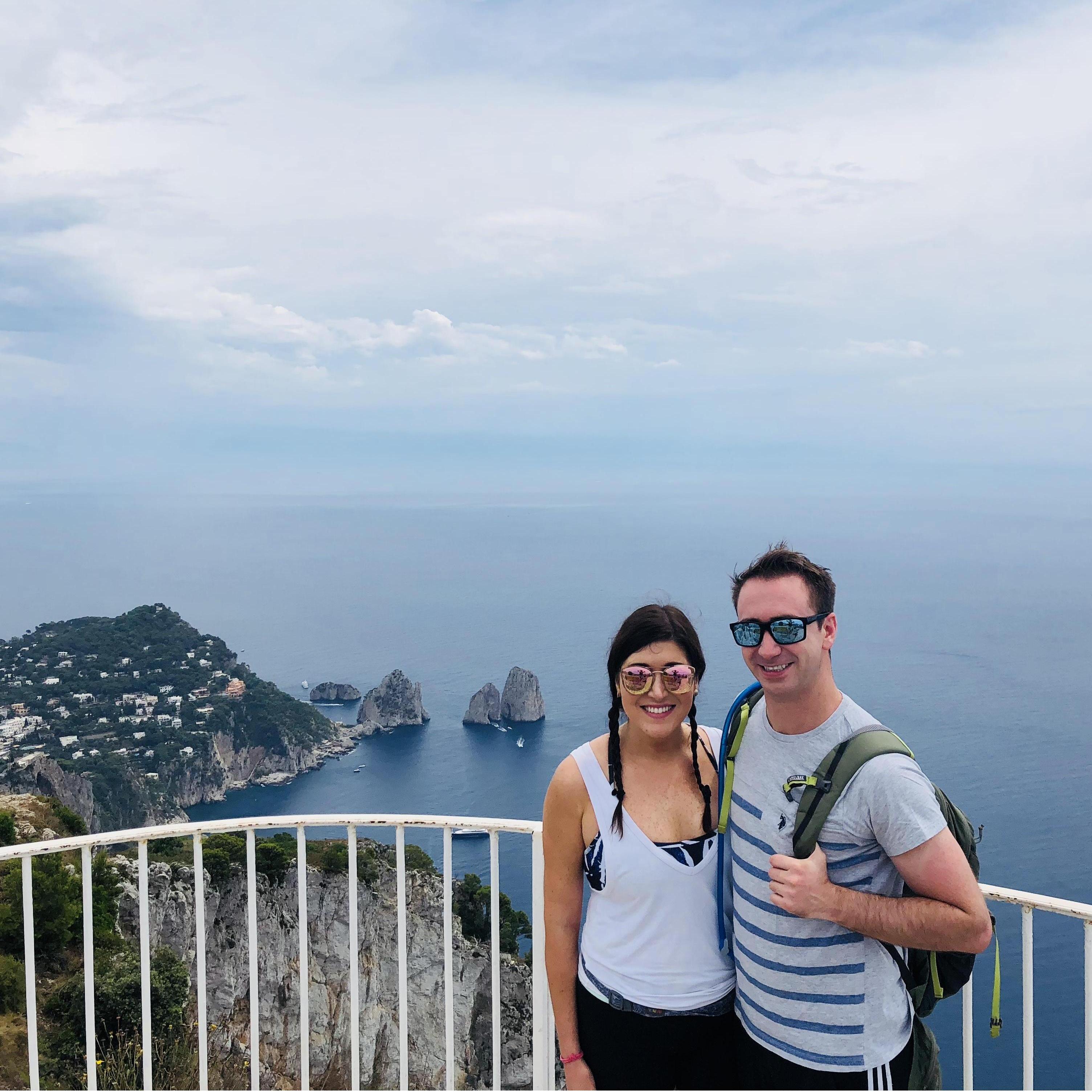 On a hike in Capri, Italy.