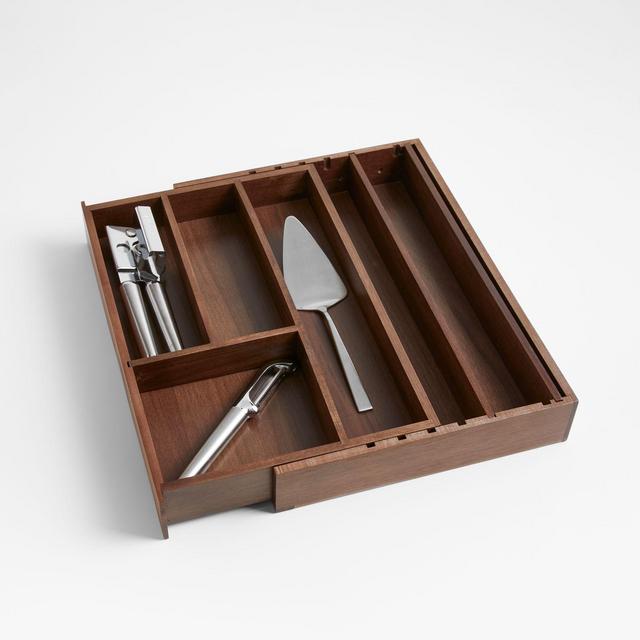 Walnut Expandable Gadget Tray