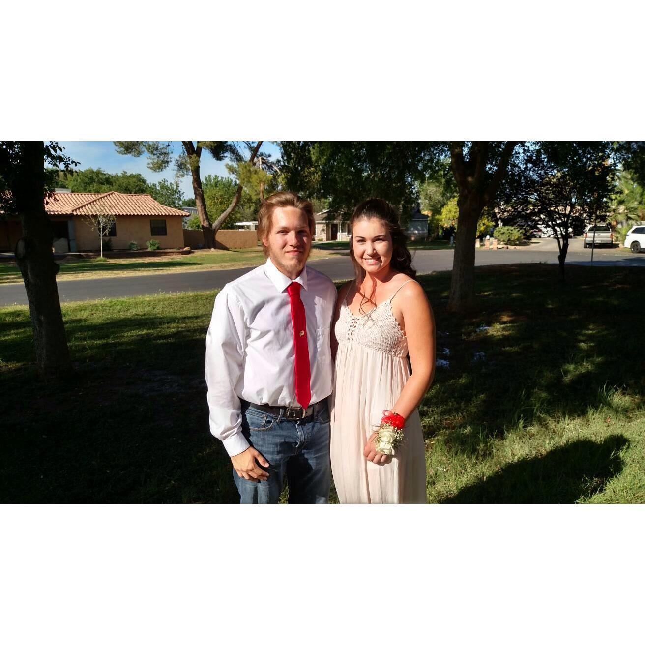 Our first time going to prom together! (2017)