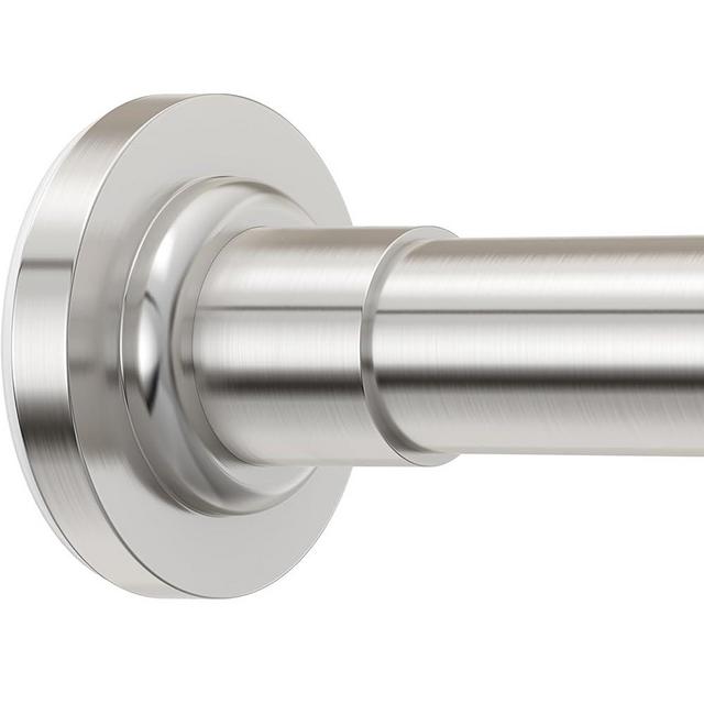 SUNALLY Shower Curtain Rod Adjustable 32-75 Inch, Spring Tension Shower Curtain Rods Stainless Steel Telescoping Curtain Rod for Bathroom or Windows, No Drilling, No Slip, No Rust, Nickel