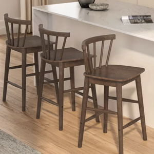 Dark Wood Kitchen Barstools