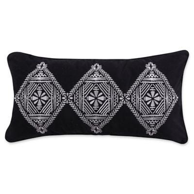 Levtex Home Nia Tri Diamond Rectangle Throw Pillow in Black/White