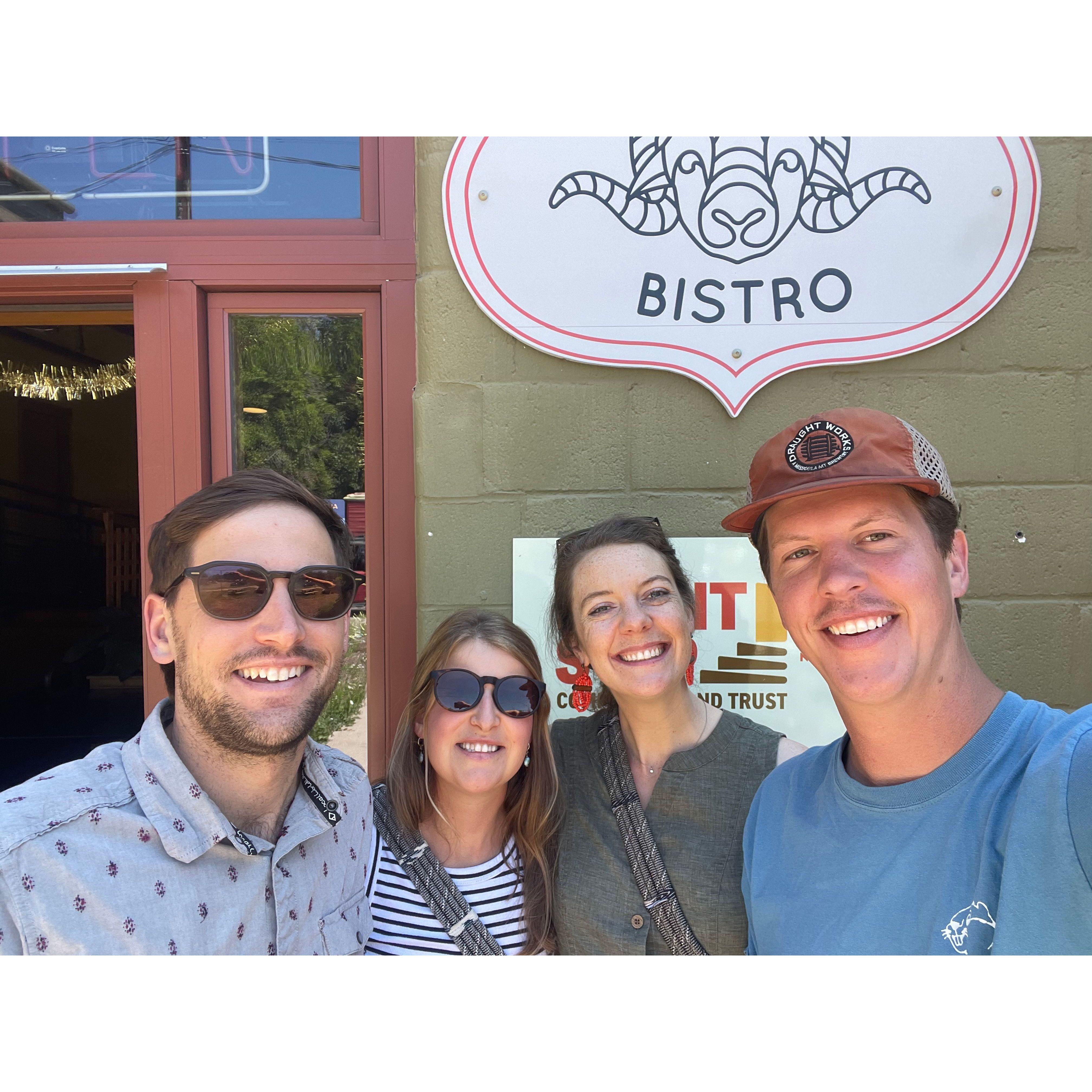 Katherine and Matt (friends of Elizabeth and Sam) at the wedding tasting.