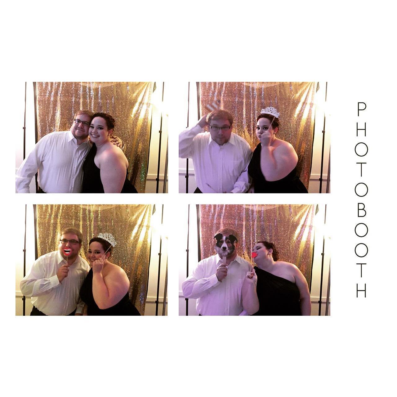 Our first ever photo together at our friends' wedding!