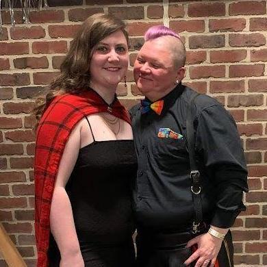 Celebrating Sam's birthday at the Galesburg Chocolate Festival [Feb 2022]