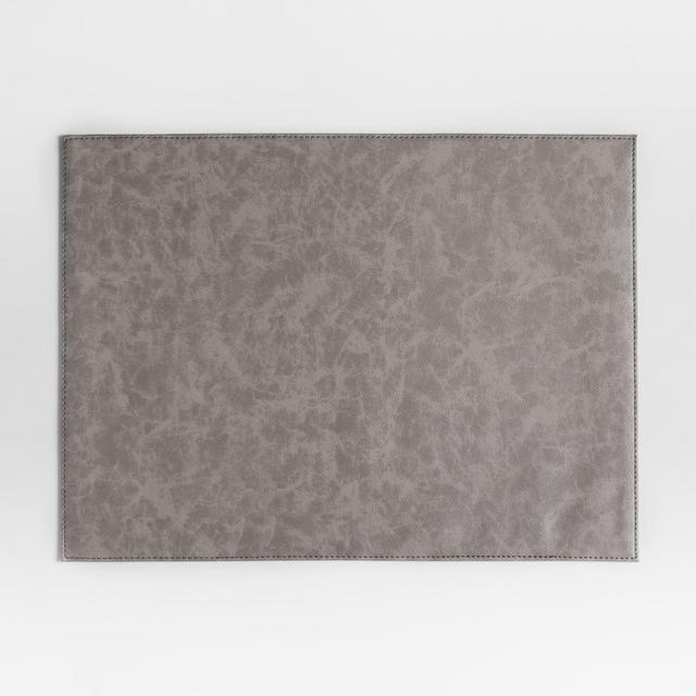 Maxwell Grey Rectangle Easy-Clean Placemat