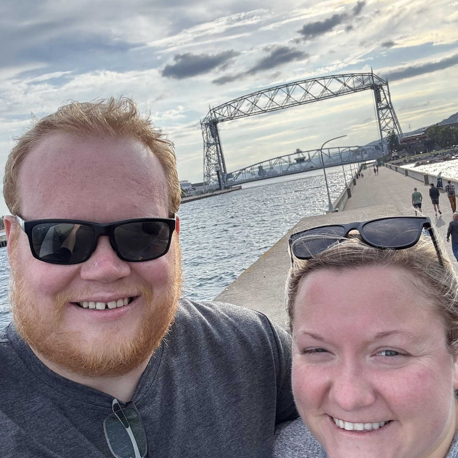Duluth lift bridge- extremely windy day