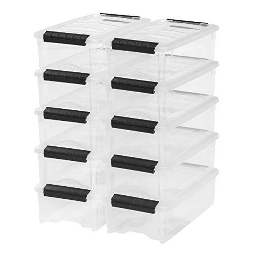 IRIS USA, Inc. TB-35 5 Quart Stack & Pull Box, Clear