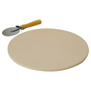 Kitchen Extras 3-Piece All Natural Ceramic 15″ Pizza Stone Baking Set