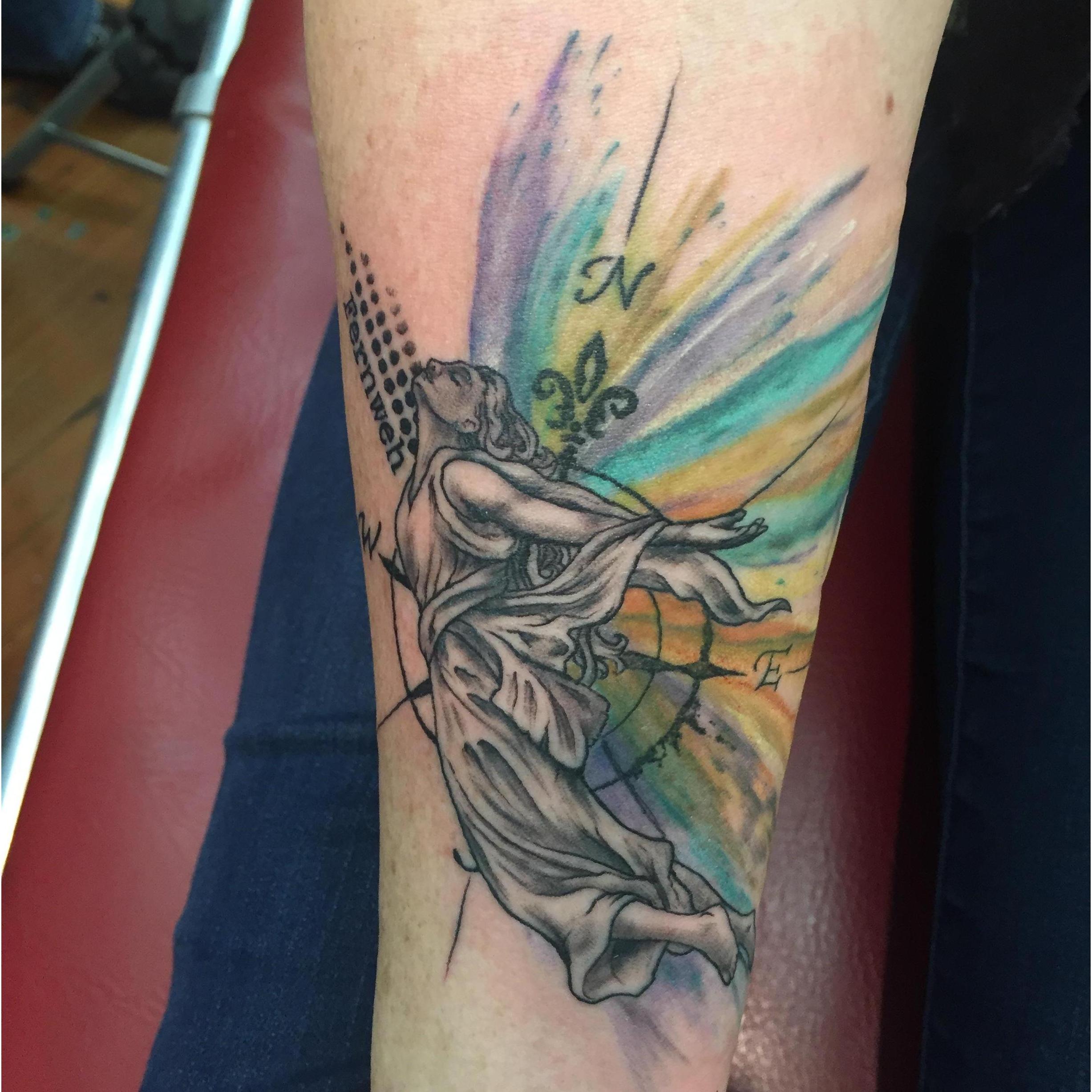 Krista's first tattoo from Brad. The one that took them on their first date :)