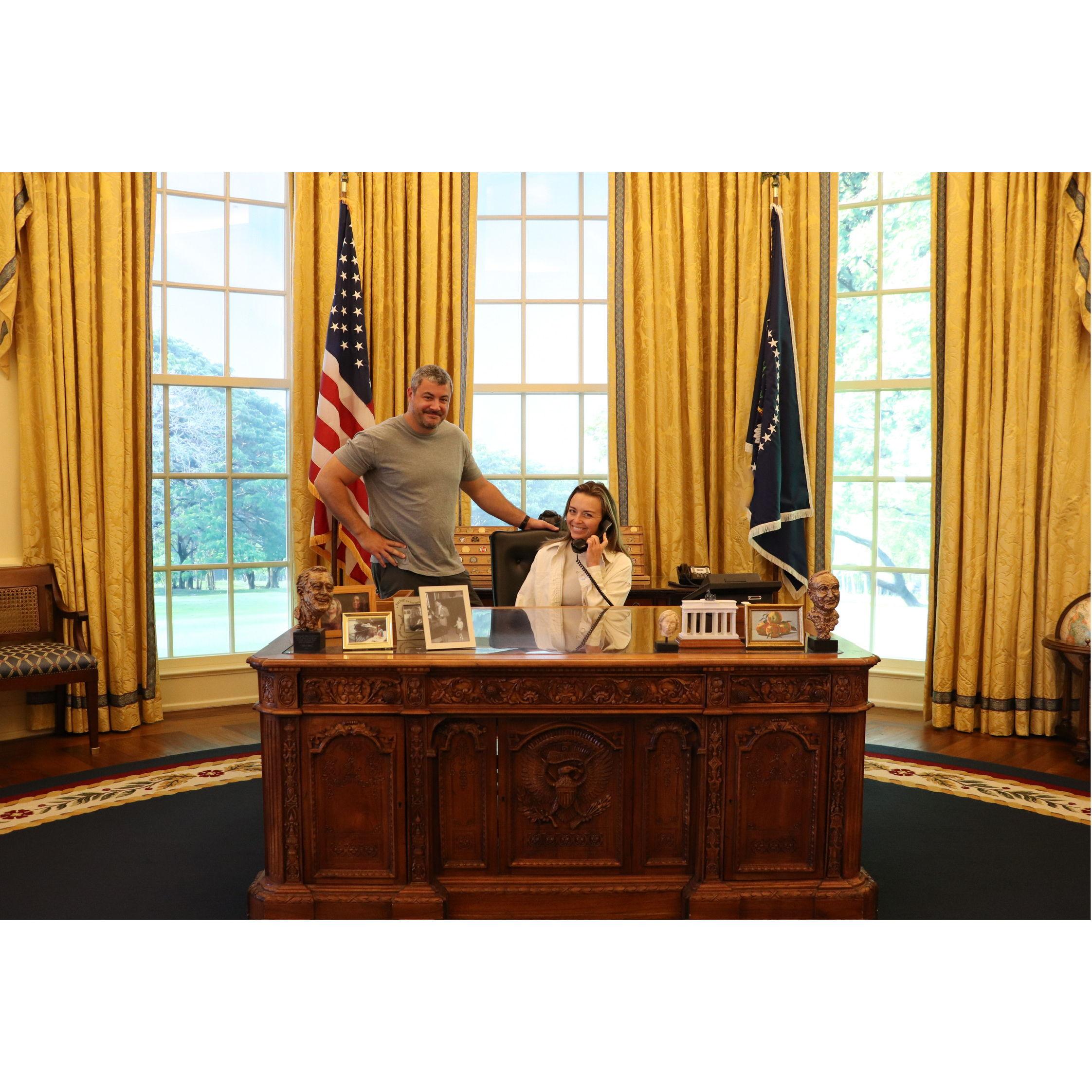 At the Oval Office, where we like to hang out.