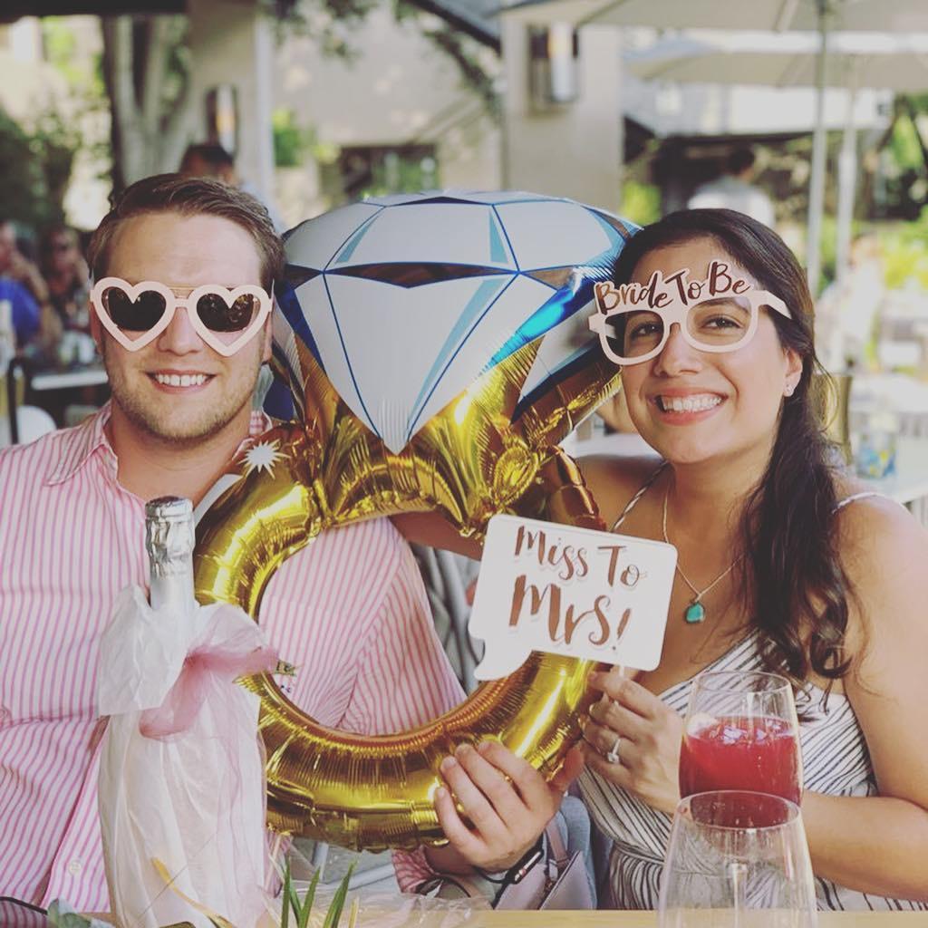 Celebrating our engagement at The Four Seasons