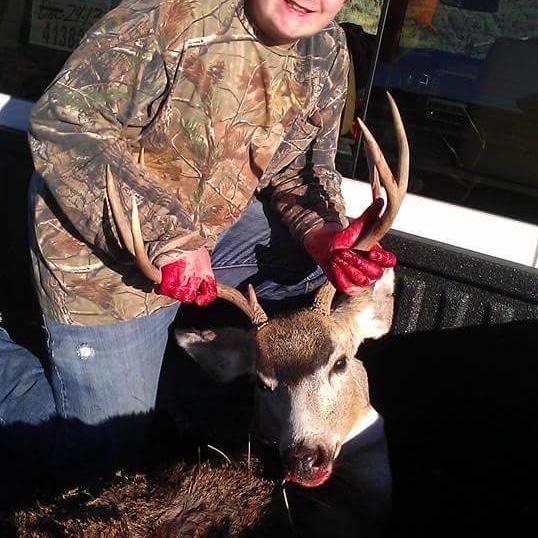 Another one of little Lance with his trophy!