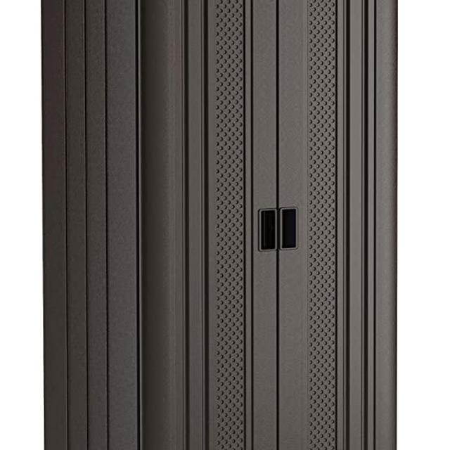 Suncast Commercial 19 Cubic Ft. Heavy-Duty Resin Cabinet with 4 Shelves, Black